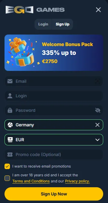 egogames casino login